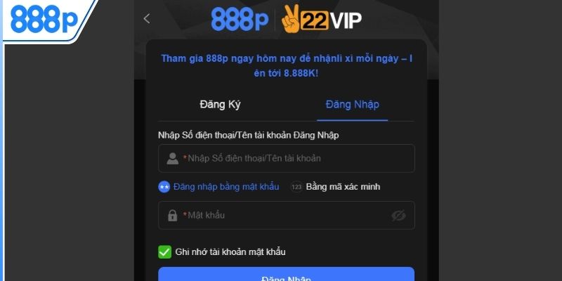 đăng nhập 888P